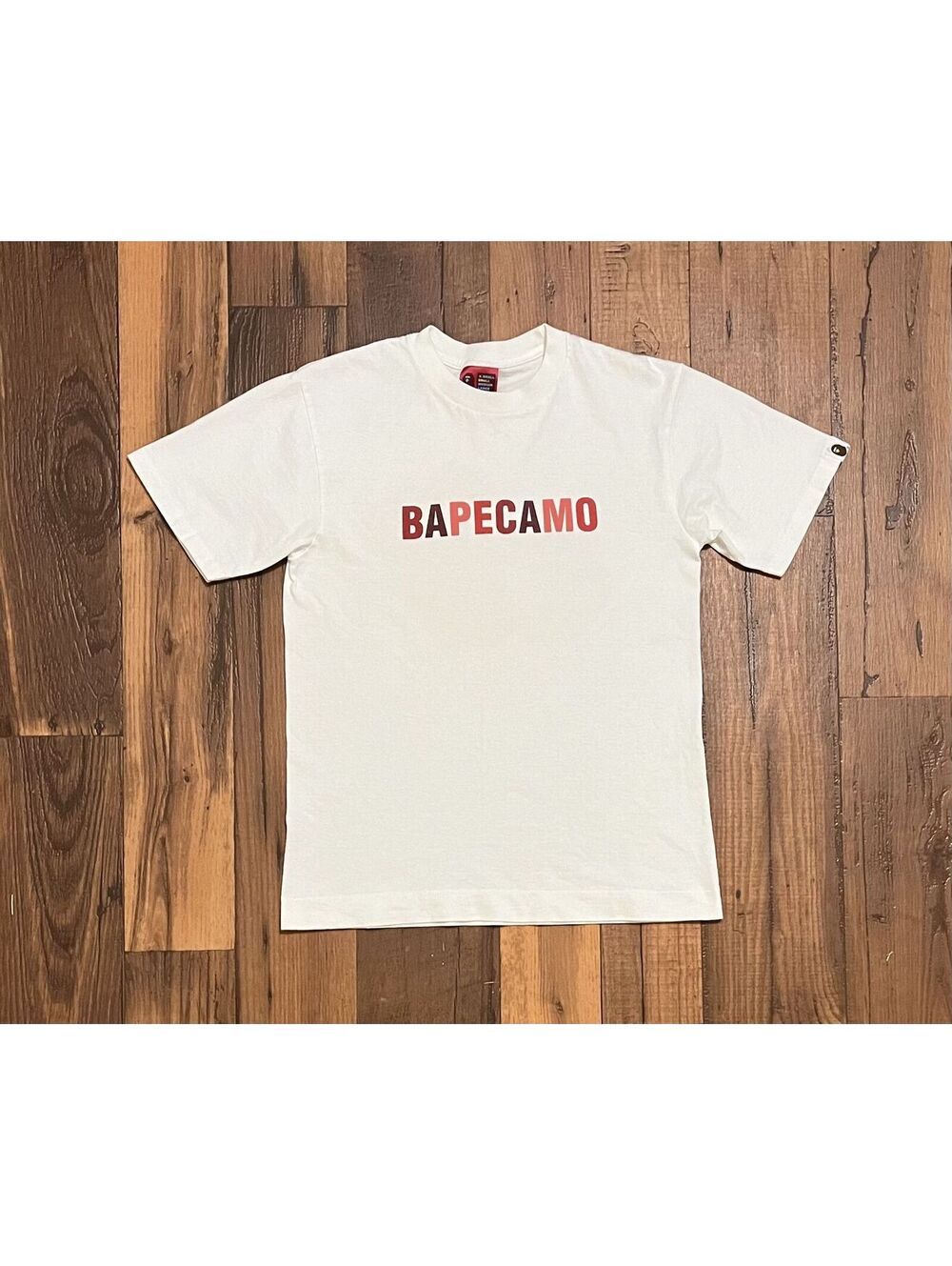 Bape red camo tee shirt